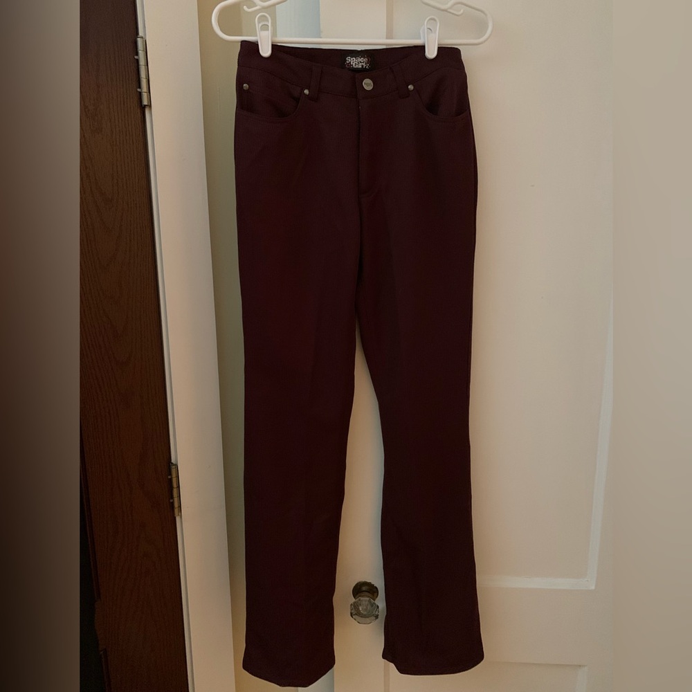 Maroon 90s Boot Cut Slacks